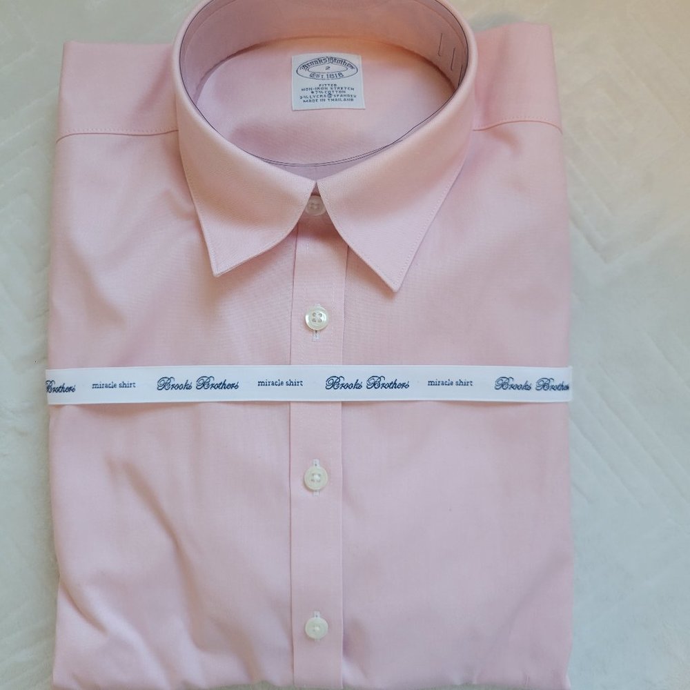 Brooks Brothers Fitted Non-Iron Stretch Long Sleeve Shirt- Brand New with Tags